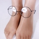 2 mảnh màu đen hợp kim retro retro kính tròn khung kính đại học phẳng gương Harry Potter kính lọc ánh sáng xanh Kính khung