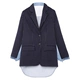 ACSENSE mùa xuân mới sọc phù hợp với áo khoác Hàn Quốc phiên bản của lỏng denim giản dị khâu nhỏ phù hợp với áo khoác thủy triều áo khoác nữ cao cấp Business Suit