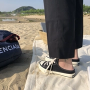 Xu Liumang mùa hè mới Hàn Quốc phiên bản ins đường phố đánh bại Harajuku nửa kéo một chân thấp để giúp lười biếng sinh viên giày vải phụ nữ