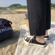 Xu Liumang mùa hè mới Hàn Quốc phiên bản ins đường phố đánh bại Harajuku nửa kéo một chân thấp để giúp lười biếng sinh viên giày vải phụ nữ Plimsolls