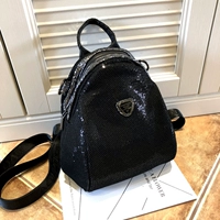 Crossbody vai túi Hàn Quốc phiên bản của xu hướng thả hình ba lô 18 mới thường sequins lưới với da nữ túi balo nữ cao cấp