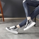 2018 mới cao-top sneakers của phụ nữ chụp đường phố nhỏ màu đen giày da hoang dã nhỏ màu trắng giày đáy dày nền tảng giày nữ nhà nước cao Giày cao gót