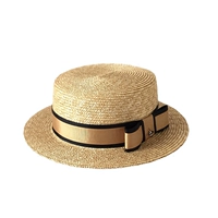 Европейская и британская модная маленькие пчелы, маленькие карнизы, плоская соломенная шляпа, девочка летом, солнцезащитная шляпа, маленькая свежая шляпа