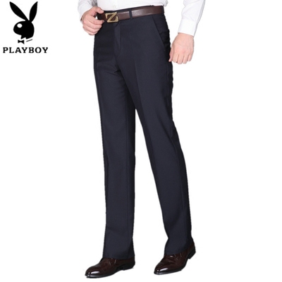 Playboy quần nam mùa hè phần mỏng quần nam trung niên kinh doanh bình thường nóng miễn phí lỏng thẳng làm việc quần