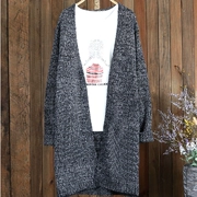 Mùa xuân và mùa thu của phụ nữ áo len cardigan mùa thu Hàn Quốc phiên bản của đáy áo loose bên ngoài áo khoác trong áo len dài coat dày