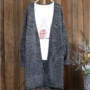 Mùa xuân và mùa thu của phụ nữ áo len cardigan mùa thu Hàn Quốc phiên bản của đáy áo loose bên ngoài áo khoác trong áo len dài coat dày áo khoác len mỏng