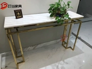 Mái hiên bằng đá cẩm thạch hiện đại kim loại nội thất phòng khách hiên bàn vàng thiết kế tùy chỉnh trang trí bàn tường - Bàn / Bàn