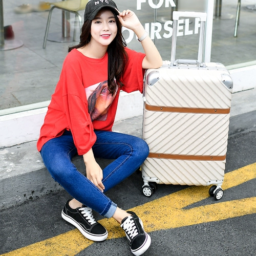 Универсальный чемодан, ретро коробка, 24 дюймов, в корейском стиле