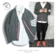 Jin Fan tb gió màu xám dải áo len nam giới và phụ nữ vài bốn thanh 4 khóa màu xanh đoạn ngắn slim red cardigan thoi trang nam dep Cardigan