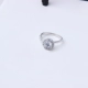 S925 sterling silver ring rung mạng màu đỏ với cùng một đoạn có thể biến các mô phỏng chiếc nhẫn kim cương để chạy vòng may mắn