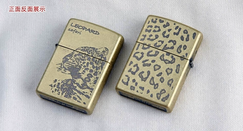 Muyi Zippo Lighter Magic Beast Shop Little Leopard Leopard, леопардовый леопард, древняя серебряная бронза ZBT-37A