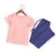 Phương thức bông đồ ngủ nữ mùa hè mỏng lỏng ngắn tay giản dị dịch vụ nhà hai mảnh T-Shirt quần phù hợp với Bộ Pajama