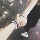 Châu âu và Hoa Kỳ tide thương hiệu Trung Tiếng Anh Tiếng Anh couple titanium thép vòng đeo tay nam hoang dã thời trang retro duy nhất nữ sinh viên vòng đeo tay Vòng đeo tay Cuff