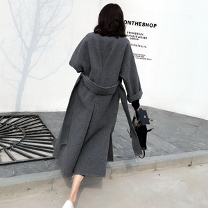 Net red 2017 mùa thu và mùa đông mới đề nghị hai mặt handmade phần dài silhouette áo dài (đặc biệt)