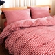 Bông rửa bông bốn mảnh Nhật Bản-phong cách đơn giản bông kẻ sọc màu rắn đôi quilt cover tấm ga trải giường khăn trải giường Bộ đồ giường bốn mảnh