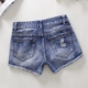 Mùa hè mới của phụ nữ denim quần short chic gió thời trang mỏng rìa quần jean màu sequin retro cổ điển - Cộng với kích thước quần áo quần áo nữ đẹp Cộng với kích thước quần áo