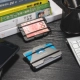 NewBring kim loại siêu mỏng ví chống trộm bàn chải gói thẻ nhôm kim loại wallet gói thẻ lái xe giấy phép gói sáng tạo