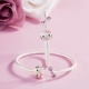 S925 sterling silver bracelet trẻ em hello kitty dễ thương cartoon Hello Kitty bé vòng đeo tay cha mẹ và con