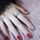 Net đỏ vibrato với cùng một đoạn hai mảnh có thể tháo rời vương miện vòng Hàn Quốc thời trang hoang dã rhinestone vòng chỉ số ngón đeo nhẫn nữ
