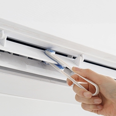 Щетка для мытья посуды 日本aisen家用窗帘百叶窗清洁刷厨房灰尘空调电风扇页缝隙刷2个装