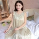 Mùa hè nightdress nữ phần mỏng băng lụa sling váy dài kích thước lớn £ 200 sexy cám dỗ Hàn Quốc đồ ngủ của phụ nữ dịch vụ nhà đồ ngủ voan mỏng Đêm đầm