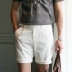 Mùa hè thường quần short trắng Người Anh thoải mái thời trang hoang dã yếm nam của Hàn Quốc thiết kế quần short trẻ