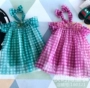 Quần áo trẻ em 2018 mùa hè mới cô gái Hàn Quốc kẻ sọc gas nước ngoài ba lớp chất lượng sợi công chúa fan dress bexinhshop shop