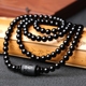 Vòng đeo tay Obsidian của nam giới Nhật Bản và Hàn Quốc phiên bản thủy triều nữ các cặp vợ chồng sinh viên cá tính trang sức hạt pha lê Agate Bracelet Vòng đeo tay Clasp