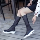 Khởi động mùa hè trẻ em khởi động hoang dã sexy 镂 không khí với khởi động dài Hàn Quốc phiên bản mới dày dưới breathable lưới khởi động đen boot cao cổ nữ Giày ống