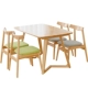 Bàn ăn gỗ nguyên khối hình chữ nhật Bàn ăn và ghế Bắc Âu kết hợp căn hộ nhỏ nhà hiện đại tối giản màu gỗ óc chó Nhật Bản - Bàn bàn học thông minh dergo Bàn