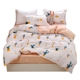 Bông vải cotton bốn mảnh màu đỏ nam và nữ khăn trải giường chăn ba mảnh 1,8m gạo đơn giường đôi cung cấp bộ ga gối Bộ đồ giường bốn mảnh