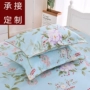 Vỏ gối bằng vải cotton và vải lanh nhỏ 40x60 cũ vải thô 90 dày lớn để tăng một đôi bông trưởng thành gối lông ngỗng