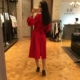 Homemade: Các mẫu Song Jia 2018 thu đông mới cao cấp màu đỏ dài dài phần thủ công áo khoác cashmere hai mặt Áo len lót đôi