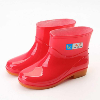 Phong cách mới 46 kích thước lớn giày đi mưa mùa hè nam và nữ giày đi mưa nhà bếp canteen làm việc thực tế giày cao su chống trượt - Rainshoes