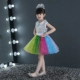Trẻ em mới của công chúa váy trẻ em của fluffy váy cô gái hiện đại trang phục múa sequins váy đầy màu sắc điệp khúc phù hợp với Trang phục