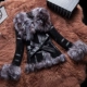 Hained fur giải phóng mặt bằng đặc biệt cung cấp da cáo lông da Slim lông một áo khoác ngắn quần áo phụ nữ - Faux Fur
