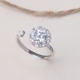 S925 sterling silver ring rung mạng màu đỏ với cùng một đoạn có thể biến các mô phỏng chiếc nhẫn kim cương để chạy vòng may mắn Nhẫn