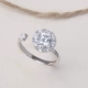 S925 sterling silver ring rung mạng màu đỏ với cùng một đoạn có thể biến các mô phỏng chiếc nhẫn kim cương để chạy vòng may mắn