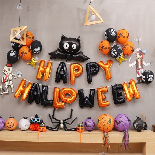 Spider Web Bố trí đồ trang trí Halloween Trang trí Pumpkin Skull Kéo Citi Mặt dây kinh dị Đạo cụ Dress Up Vật tư - Sản phẩm Đảng / Magic / Hiệu suất