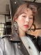 2018 mùa xuân mới Hàn Quốc phiên bản của mỏng giảm béo PU leather jacket nữ da hoang dã áo khoác màu đen dài tay da xe gắn máy quần áo áo da cổ lông Quần áo da