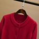 Mùa thu và mùa đông dày đan áo len nữ dài tay cổ tròn dày ngắn đoạn đơn giản áo len áo len nữ áo len dày