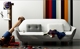 Hiện đại nhỏ gọn giải trí sofa vỏ sofa phòng khách sofa thiết kế nội thất kính thép cong sofa Đồ nội thất thiết kế