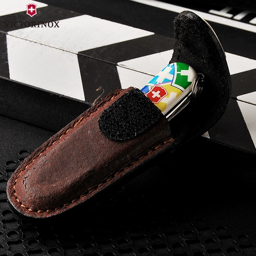 Вита Швейцарская армия Счетчик Меча настоящий 4.0531 коричневая кожаная корпус подходит для 58 -миллиметрового военного ножа оригинальный подлинный