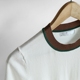 Vertebrate nam Hàn Quốc Slim ngắn tay vòng cổ áo len 80 của retro tương phản đáy áo T-Shirt Hàng dệt kim