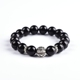 Mở Obsidian 貔貅 Vòng tay Lucky Fortune Transit Crystal Silver Bracelet Ball Bing Đàn ông và phụ nữ Tính cách đơn giản vòng tay đá thạch anh Vòng đeo tay Clasp