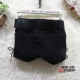 2018 Phụ nữ Hàn Quốc mùa thu đông mới co giãn Slim slim cá tính bên quai thấp eo đen giản dị quần jean ngắn nữ Quần short