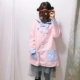 Cô gái anh đào bột ~ Nhật Bản hải quân cung áo mùa thu và mùa đông lỏng lỏng lẻo dài sinh viên áo len