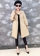 Áo gió phụ nữ phần dài mùa xuân 2018 new coat casual ladies loose đơn ngực chic coat phần mỏng áo khoác nữ cá tính Trench Coat