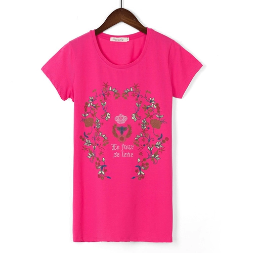 Хлопковая длинная базовая приятная телу футболка, короткий рукав, с рукавом, средней длины, большой размер