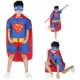 Trẻ em người lớn nam giới và phụ nữ mô hình Superman handmade hiệu suất môi trường trang phục cha mẹ và con trình diễn thời trang quần áo không dệt vải